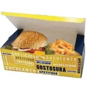 Caixa Box Hambúrguer Duplo c/ 50UN