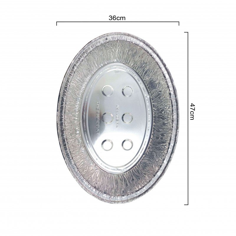 Assadeira Oval Descartável 7000ML Alumínio Thermoprat