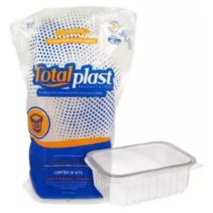 Kit Pote Retangular 750ML Totalplast
