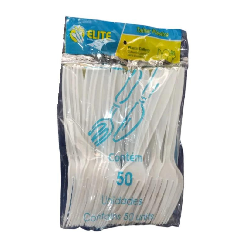 Garfo Sobremesa Descartável Elite c/50 UN_1