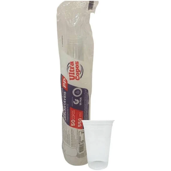Copo Plástico Descartável Ultra PP 550ML - Unitário
